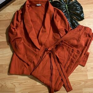 Orange blazer set